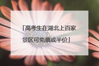 高考生在湖北上百家景区可免票或半价