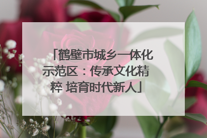 鹤壁市城乡一体化示范区：传承文化精粹 培育时代新人