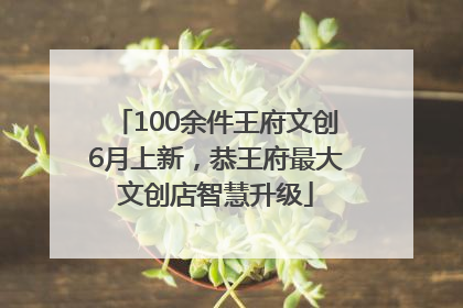 100余件王府文创6月上新，恭王府最大文创店智慧升级
