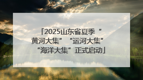 2025山东省夏季“黄河大集”“运河大集”“海洋大集”正式启动