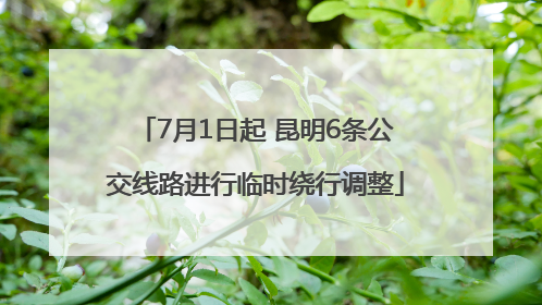 7月1日起 昆明6条公交线路进行临时绕行调整