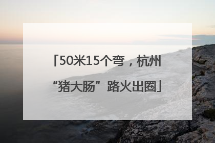 50米15个弯，杭州“猪大肠”路火出圈