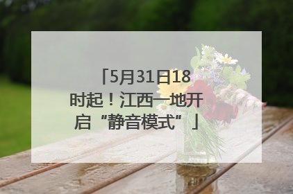5月31日18时起！江西一地开启“静音模式”