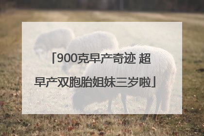 900克早产奇迹 超早产双胞胎姐妹三岁啦