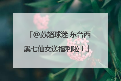 @苏超球迷 东台西溪七仙女送福利啦！